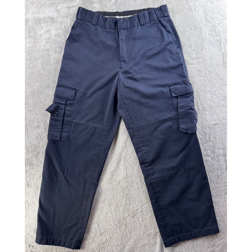 TactSquad Mens‎ Workwear Rugged Utility Cargo Pants Size 34 Navy Blue Tactical